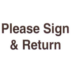 AS33 - Large Please Sign & Return Stamp 