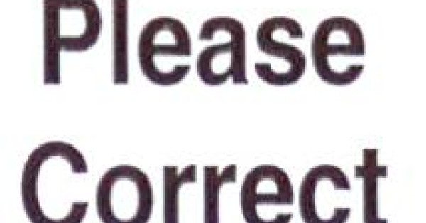 AS35 - Large Please Correct Stamp