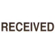 AS68 - Large Received Stamp AS68 - Large Received Stamp