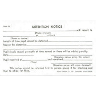75 - Detention Slip (White)