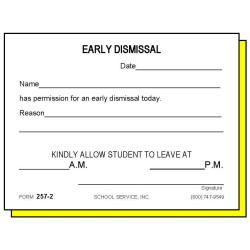 257-2 - Two-Part Early Dismissal