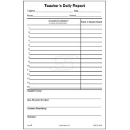 31A - Teacher's Daily Report of Absentees