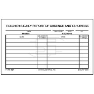 32F - Teacher's Daily Report of Absence and Tardiness